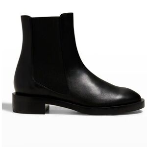 stuart weitzman cline calfskin chelsea bootie black, Size 8 US